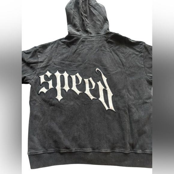 NWT Authentic Godspeed OH Logo V2 Zip Up Hoodie- Black Washed - Picture 5 of 6
